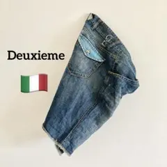 イタリア製　deuxieme コットンリネン　デニムパンツ　短パンのサムネイル