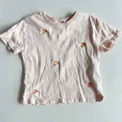 ZARA ペールピンク 刺繍入り半袖Tシャツ 86cmのサムネイル