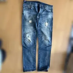 UNIQLO ダメージ加工 ブルーデニム 31