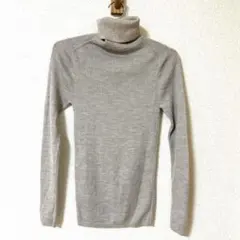 リブハイネック ニット