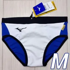 現品のみ】 AQUX(アックス) 競泳水着 ブルー×ホワイト Vパン・競パンS