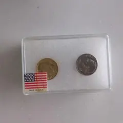 ゴルフマーカー　２個　10セントコイン　米国　ボールマーカー
