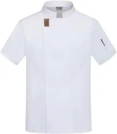 半袖コック服　4XLコックコート コックシャツ シェフジャケット 調理服 料理服のサムネイル