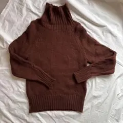 【マーガレットハウエル】タートルネックニット ブラウン カシミヤ混 M 2025年最新】マーガレットハウエル タートルニットの人気