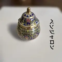 タイ　ベンジャロン　陶器小物入れ　レトロ　アンティーク