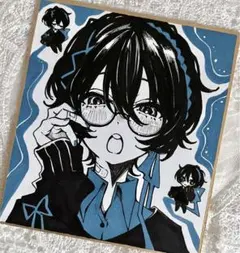 手描き アナログ イラスト オリジナル 色紙