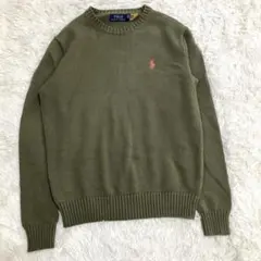 ポロラルフローレン コットン ニット クルーネック QRコード 現行 ポニー刺繍