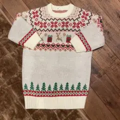 BREEZE ノルディック柄ニットワンピース110cm