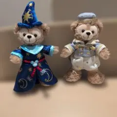 ぬいぐるみバッジ　2個　 20周年 ダッフィー　復刻版 ビーマジカル　スターリー