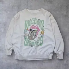 【希少】アメリカンイーグル×ローリングストーンズ スウェット M パステル