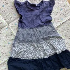 BeBe 半袖ワンピース 140 ネイビー系