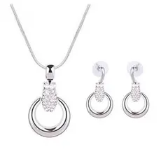 お得！ジュエリーセット　ファッション ダイヤモンド ネックレスとイヤリング