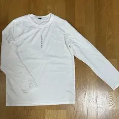MANFINITY シンプルロングTシャツM 白 ホワイト 速乾 スポーツ