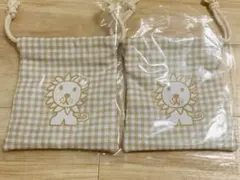 ミッフィー　一番くじ　巾着ポーチ　2点セット　　ライオン