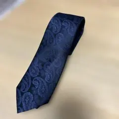 ネイビー ペイズリー柄 ネクタイ