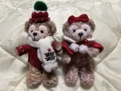 ダッフィー　シェリーメイ　クリスマス　ぬいぐるみバッジ　2010年