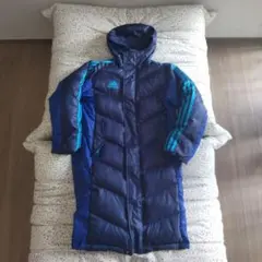 adidas ベンチコート ネイビー/ターコイズ　140cm