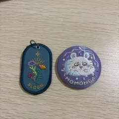 ちいかわ モモンガ 刺繍缶バッジ チャーム 2点セット