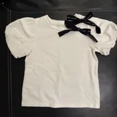 kate spade パフスリーブ Tシャツ 120 ロゴリボン