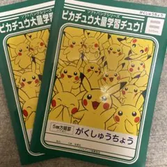 ピカチュウ 学習ノート　2冊セット