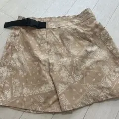 ROXY バンダナ柄 ベージュショートパンツ Sのサムネイル