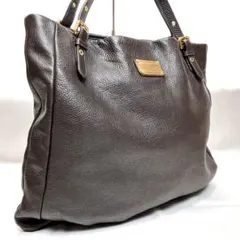 【美品】マークジェイコブス　トートバッグ　肩掛け　ロゴ金具　レザー　大容量　A4