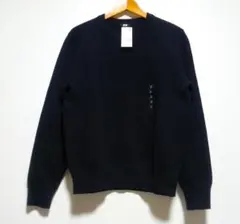 新品 ユニクロ 2025年 ウォッシャブルミラノリブクルーネックセーター 紺 M