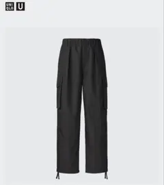 UNIQLO U ワイドフィットパラシュートカーゴパンツ 黒 XS