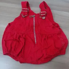 ミキハウス　ダルマオール　80cm　赤　レトロ