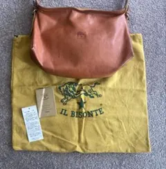 IL BISONTE ブラウン ショルダーバッグ　袋付き