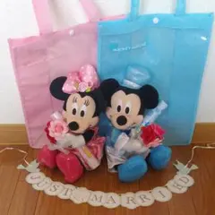 ディズニー 結婚式　ウェディング　ミッキー　ミニーぬいぐるみ　ウェディングドール