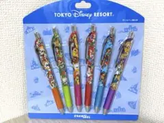 【新品未使用】ディズニーリゾート　ボールペン6本セット　総柄　バラ売り3本から可