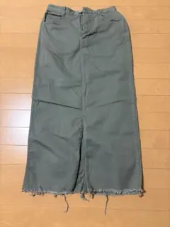 RAY CASSIN DENIM ロングスカート カーキ色のサムネイル