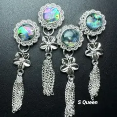 ✨ アバロンシェル パーツ4個まとめ売り 天然石 パワーストーン ハンドメイド①