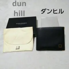 ダンヒル レザー メンズ 2つ折り財布 黒