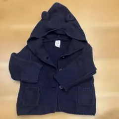baby GAP ネイビー フード付きカーディガン 6-12ヶ月