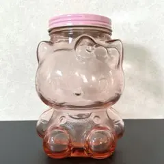 【新品未使用】　キャラクターポッド　ガラス瓶　キティ　ハローキティ　ピンクのサムネイル