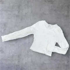 H&M ホワイト 長袖 Tシャツ Sサイズ
