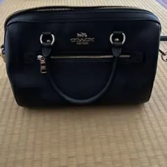 A*s様 COACH ブラック レザー ショルダーバッグ