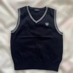 COMME CA ISM ネイビー Vネック ベスト