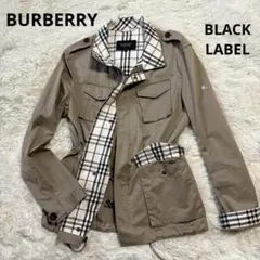希少【バーバリー　ブラックレーベル】Lサイズ　ノバチェックジャケット　ブルゾン