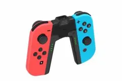 任天堂スイッチ Joy-Con充電グリップ　充電　ジョイコングリップ　V字型 黒