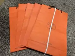 HERMES ショップ袋 5枚セット オレンジ