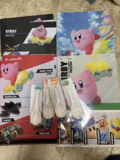 カービィ クリアファイルコンプリート2セット&スプーン1セット　ファミマ