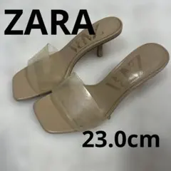ZARA クリアストラップ ミュール サンダル ベージュ 23.0cmのサムネイル