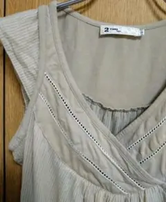 SALE【未使用】2TWO(2トゥー) ドローストリングブラウス