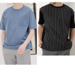 【２枚セット　Ｍサイズ】メンズ　Ｔシャツ　ブルー系のサムネイル