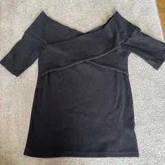 MOUSSY オフショルダー Tシャツ サイズ7 黒