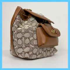 【COACH】 タグ有り リア バックパック 21 シグネチャー テキスタイル