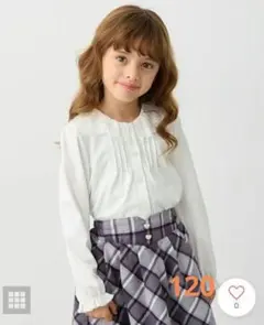 any FAM KIDS レース襟カットソーブラウス ホワイト　120